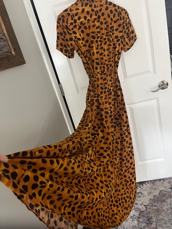 Anthro Porridge Vianne Maxi Shirtdress in Leopard Sz 2 - Picture 12 of 12
